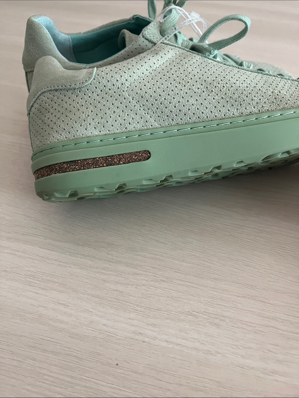 Birkenstock Mint Green Lace-Up Perforated Sneakers - Picture 12 of 17